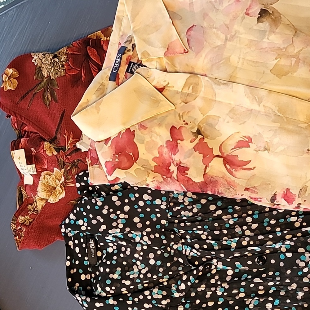 Lot of 3 Blouses Womens Plus 1X